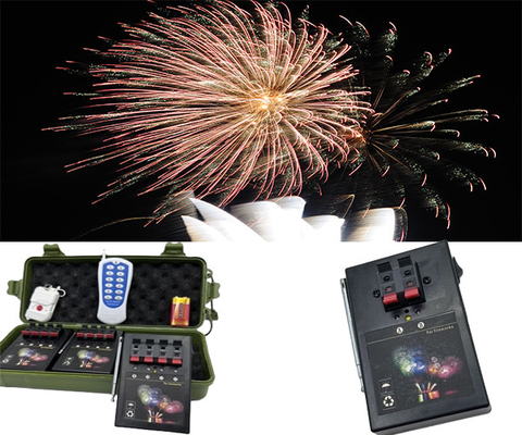 Gemengd effect Plastic draadloos schietsysteem Vuurwerk Transmitter Ballon Control