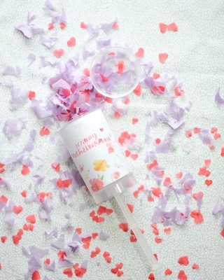 Veilig geslacht onthult confetti kanon handheld kleur rook effect