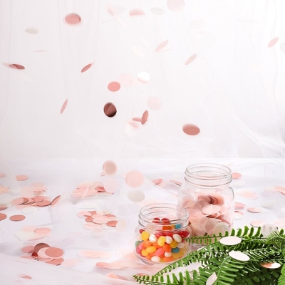 Roze cirkel weefselpapier confetti viering bruiloft verjaardagsfeest