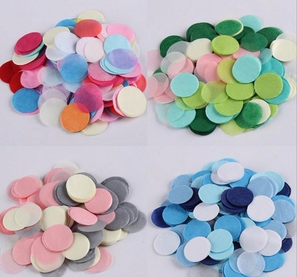 Roze cirkel weefselpapier confetti viering bruiloft verjaardagsfeest