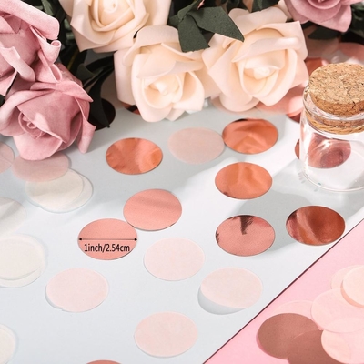Roze cirkel weefselpapier confetti viering bruiloft verjaardagsfeest