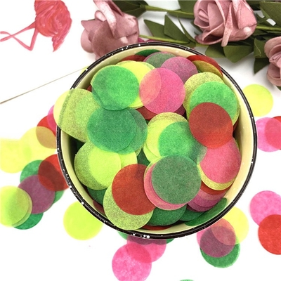 Multicolors Speciaal Ronde Vorm Tissue Paper Decoratief Vulpapier voor Verpakking Feestfeest Verjaardag