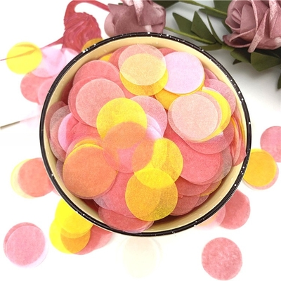 Multicolors Speciaal Ronde Vorm Tissue Paper Decoratief Vulpapier voor Verpakking Feestfeest Verjaardag