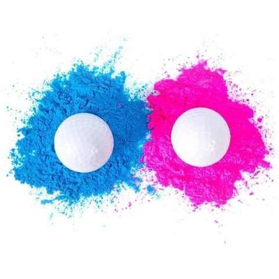 Golfballen onthullen hun geslacht. Een roze, een blauwe + houten tee inbegrepen. Beste cadeau voor aanstaande ouders.