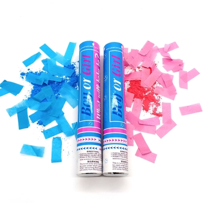 Ali Blauw Roze Custom Biodegradable Confetti Rook Geslacht onthullen Confetti Powder Cannon Party Popper Confetti
