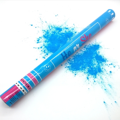 24&quot; Blauw Roze Geslacht Onthullen Poederkanon Baby Douche Compressed Air Rookkanon