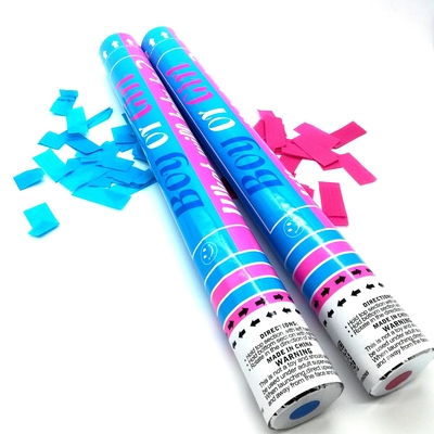 Ali Blauw Roze Custom Biodegradable Confetti Rook Geslacht onthullen Confetti Powder Cannon Party Popper Confetti