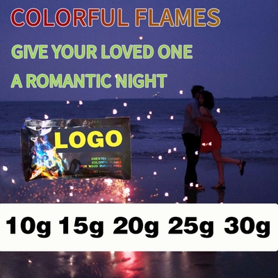 Kleur Magisch poeder Vuur 10 x 10 g Magisch vlam Kleurrijk vuur poeder Neon vlammen
