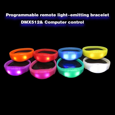 2024 DMX 512 Verlichting Afstandsbediende LED Armband RGB Pulseras Brasil luz gira Pulseras LED Con Control DMX