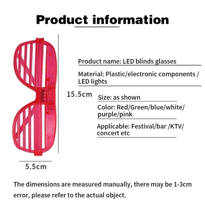 LED speelgoedkleur sluiter gloeiende bril feest LED oogbril verjaardagsfeest benodigdheden flitsend wisselend 3D lichtgevende bril