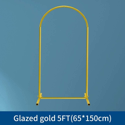 Goud metaal bloemen display frame ronde top achtergrond stand bruiloft welkomst achtergrond bloemen ballon boog