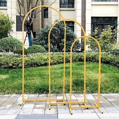 Goud metaal bloemen display frame ronde top achtergrond stand bruiloft welkomst achtergrond bloemen ballon boog