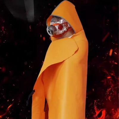 Huishoudelijke brandbestrijding Isolatie Noodoverleving Veiligheidsdekmantel Hooded Brand ontsnappingskappen Pak brandbestendig