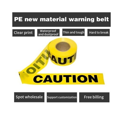 Geel waarschuwingsband Niet-aansluitend wegvergrendeling Barricade Safety Maker met PET-materiaal