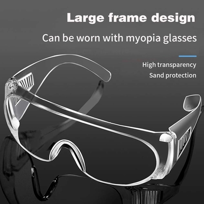 Buitendoor Transparent Wide Vision Sport Veiligheidsbrillen Duidelijk polycarbonaat frame Flankerende ventilatiebrillen