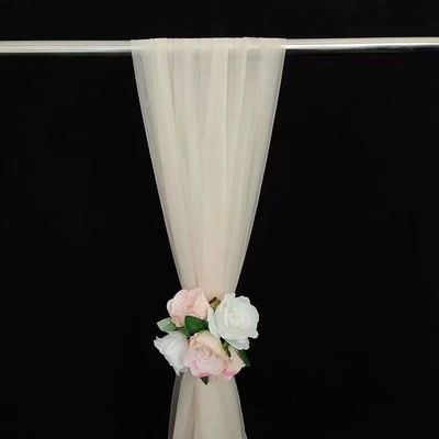 Custom Polyester Tulle Stof Zachte Verf Zuivere kleur Voor Outdoor Wedding Decoration