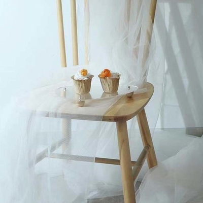 Custom Polyester Tulle Stof Zachte Verf Zuivere kleur Voor Outdoor Wedding Decoration