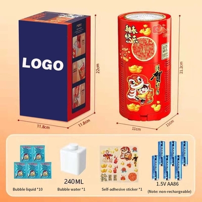 Chinees Nieuwjaarsgeschenk Dmx Tiktok Volledig automatisch Elektrisch Bubbelblazen Speelgoed Herbruikbaar Vuurwerk Bubbelmachine