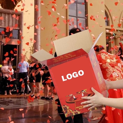 Bruiloft Confetti Gunner Vierkante kanon Op maat gemaakt effect Kleurrijke folie organisatie