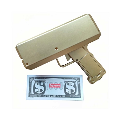 Maak het regen geld pistool Handheld spray cash pistool met 100 stuks voor game films party benodigdheden