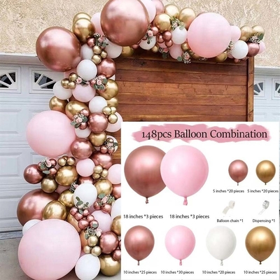 Roze Blauwe Latex Ballon Arch Kit Set Bruiloftsfeest Verjaardagsfeest Decoratie Ballons Set