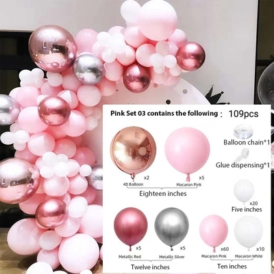 Roze Blauwe Latex Ballon Arch Kit Set Bruiloftsfeest Verjaardagsfeest Decoratie Ballons Set