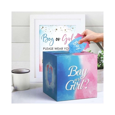 Groothandel Jongen&amp;Meisje Geslacht Onthullen Stemdozen met Stem cadeaubond voor baby douche feest decoratie voorraden